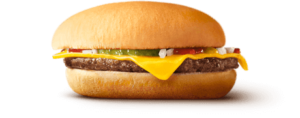 マクドナルドのチーズバーガー